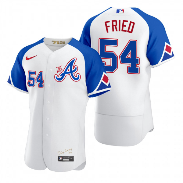 Men's Atlanta Braves #54 Max Fried White 2023 City Connect Flex Base Jersey