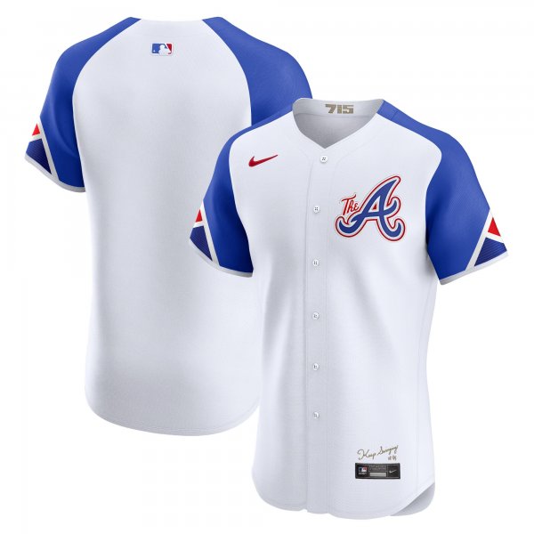 Men's Atlanta Braves  Nike White City Connect Elite Jersey