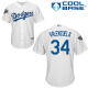 Women's Los Angeles Dodgers #34 Fernando Valenzuela White New Cool Base 2018 World Series Stitched MLB Jersey