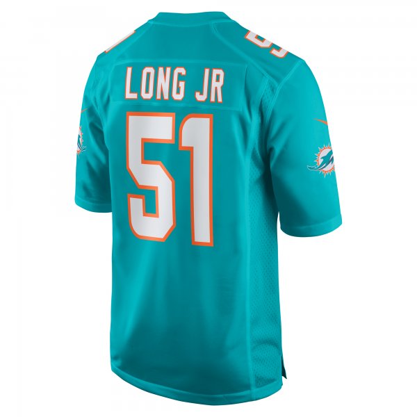 Men's Miami Dolphins David Long Jr. Nike Aqua Game Jersey