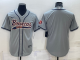 Men's Denver Broncos Blank Grey Stitched Baseball Cool Base Jersey