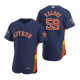 Men's Houston Astros Framber Valdez Navy 2022 World Series Flex Base Jersey