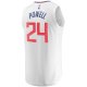 Men's LA Clippers Norman Powell Fanatics White Fast Break Player Jersey - Association Edition