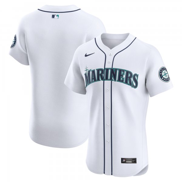 Men's Seattle Mariners Nike White Home Elite Jersey