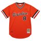 Men's Baltimore Orioles Cal Ripken Jr. Mitchell & Ness Orange 2001 Cooperstown Collection Throwback Jersey