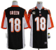 Nike Cincinnati Bengals #18 A.J. Green Black Team Color With C Patch Men's Stitched NFL Game Jersey