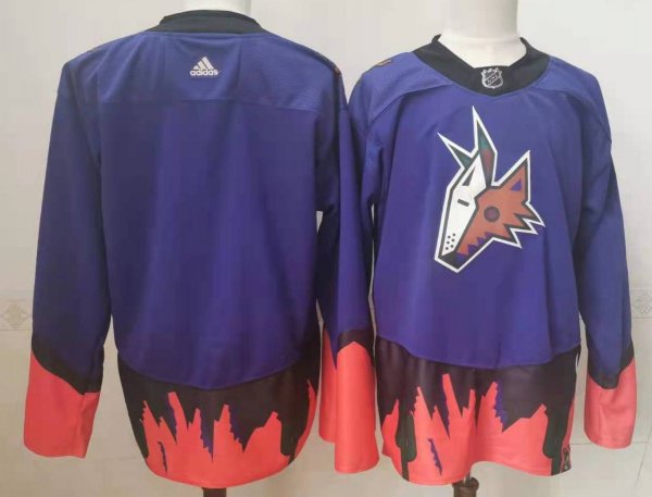 Men's Arizona Coyotes Blank Purple 2020/21 Reverse Retro Player Jersey