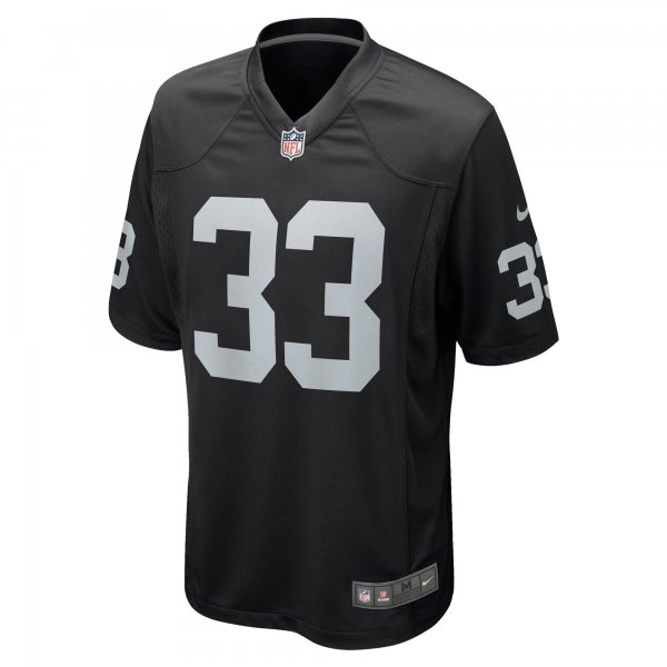 Men's Las Vegas Raiders Roderic Teamer Nike Black Game Jersey