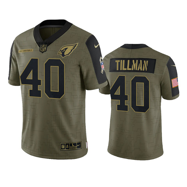 Arizona Cardinals Pat Tillman Olive 2021 Salute To Service Limited Men's NFL Jersey