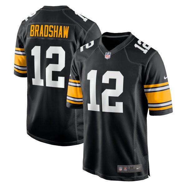 Men's Pittsburgh Steelers Terry Bradshaw Nike Black Retired Player Jersey