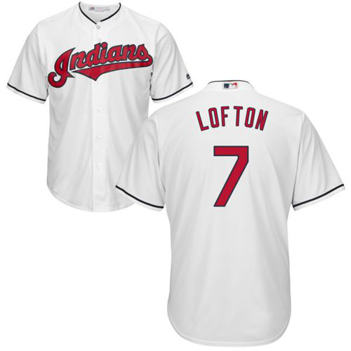 Cleveland Indians #7 Kenny Lofton White New Cool Base Stitched MLB Jersey