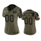 Women's San Francisco 49ers Custom Olive 2021 Salute To Service Limited NFL Jersey