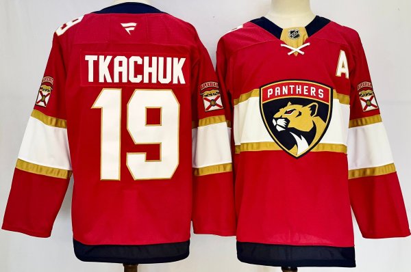 Men's #19 Matthew Tkachuk Florida Panthers Red City Edition Jersey