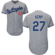 Los Angeles Dodgers #27 Matt Kemp Grey Flexbase Collection Stitched MLB Jersey