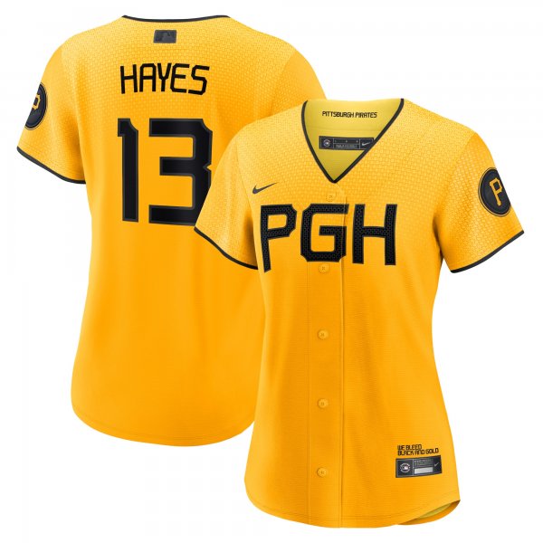 Women's Pittsburgh Pirates Ke'Bryan Hayes Nike Gold City Connect Replica Player Jersey