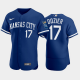 Men's Hunter Dozier #17 Kansas City Royals 2022 Blue MLB Jersey