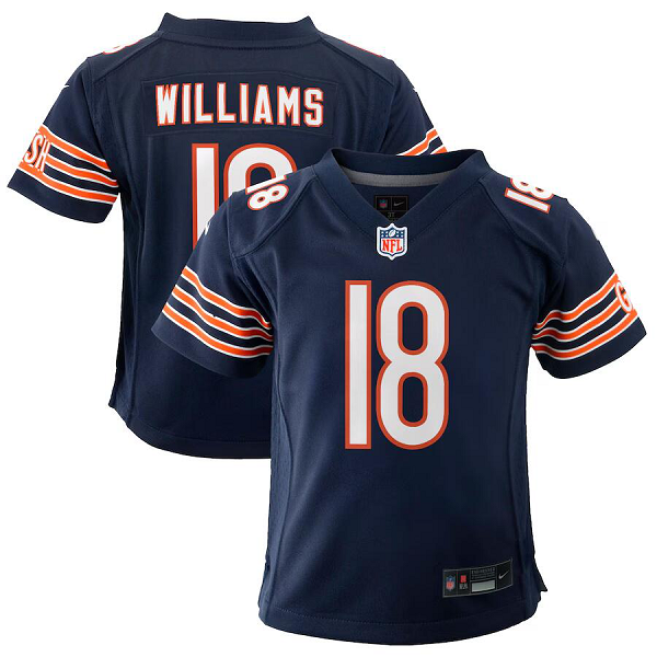 Youth Chicago Bears #18 Caleb Williams Nike Navy 2024 NFL Draft First Round Pick Player Limited Jersey