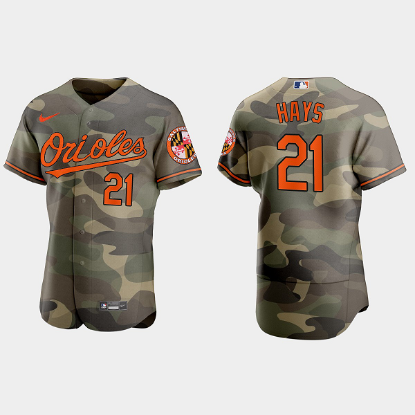 Austin Hays Baltimore Orioles 2021 National Armed Forces Day MLB Jersey - Camo