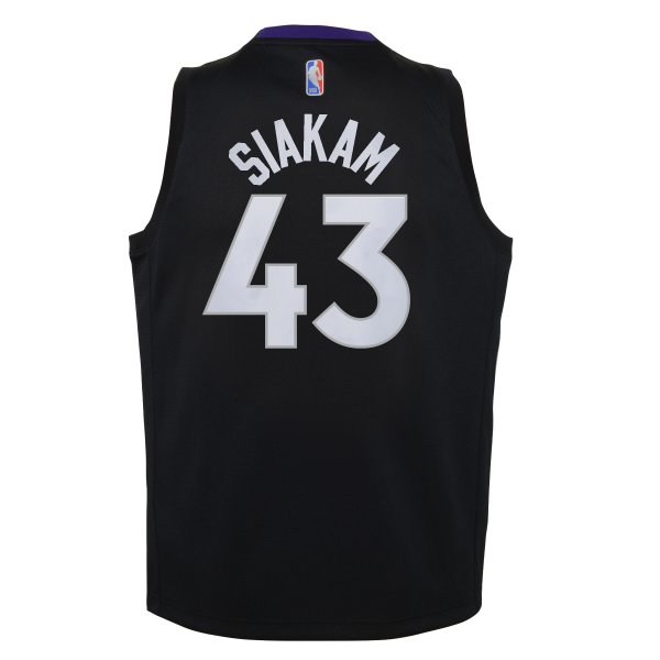 Youth Toronto Raptors Pascal Siakam Nike Black/Purple 2020/21 Swingman Player Jersey - Earned Edition