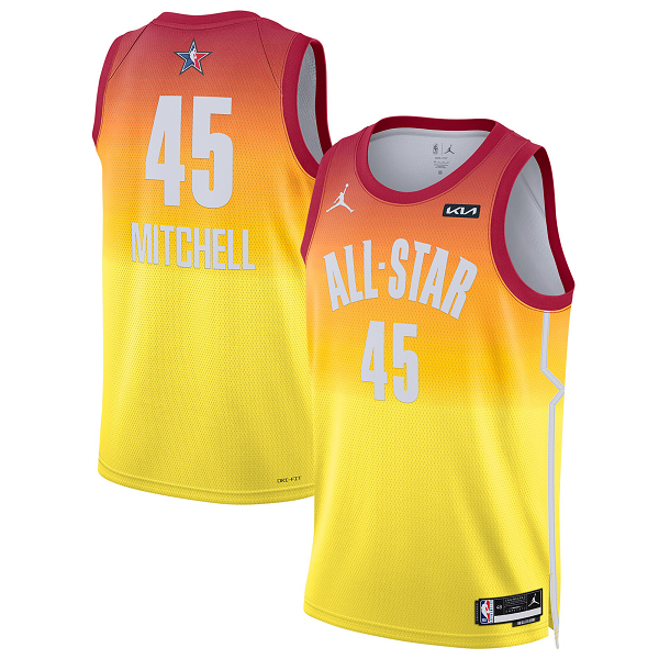 Men's #45 Donovan Mitchell Jordan Brand Orange 2023 NBA All-Star Game Swingman Jersey