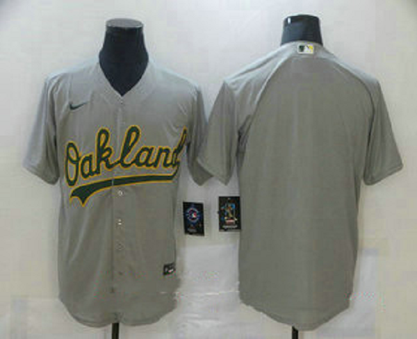 Men's Oakland Athletics Blank Grey Stitched MLB Cool Base Nike Jersey