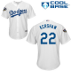 Los Angeles Dodgers #22 Clayton Kershaw White New Cool Base 2018 World Series Stitched MLB Jersey