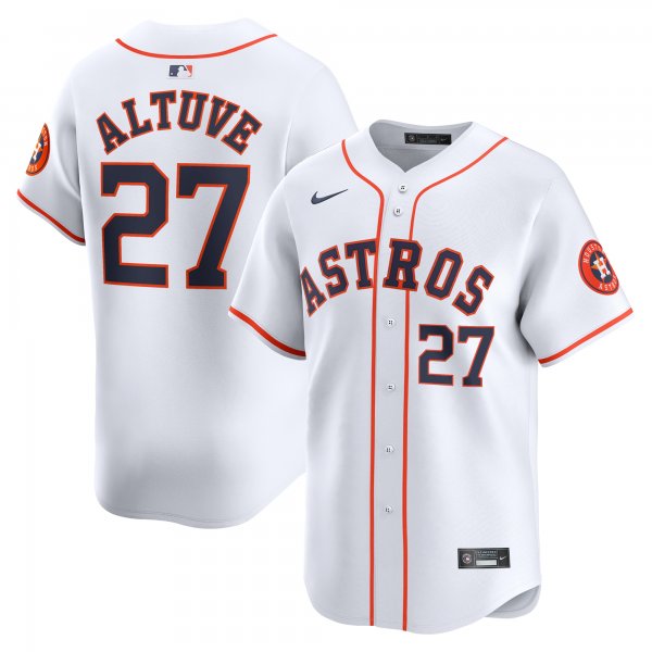 Youth Houston Astros Jose Altuve Nike White Home Limited Player Jersey