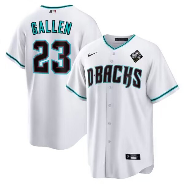 Men's Arizona Diamondbacks #23 Zac Gallen Nike 2023 World Series jersey