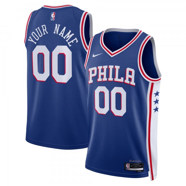 Unisex Philadelphia 76ers Nike Royal 2022/23 Swingman Custom Jersey - Icon Edition