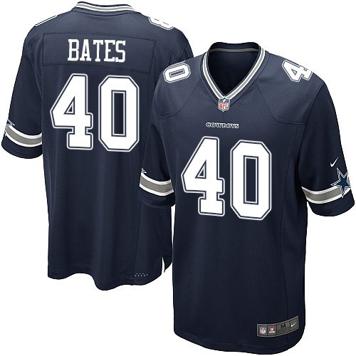 Dallas Cowboys #40 Bill Bates Men's Game Navy Blue Home Jersey