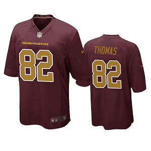 Men's Washington Football Team #82 Logan Thomas Burgundy Alternate Game Jersey