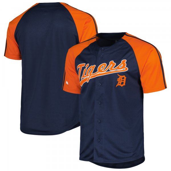 Men's  Detroit Tigers Stitches Navy Team Raglan Jersey