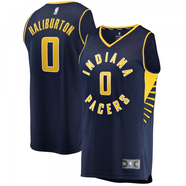 Youth Indiana Pacers Tyrese Haliburton Fanatics Navy 2021/22 Fast Break Replica Jersey - Icon Edition