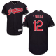 Cleveland Indians #12 Francisco Lindor Navy Blue Flexbase Collection Stitched MLB Jersey