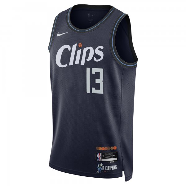 Unisex LA Clippers Paul George Nike Navy 2023/24 Swingman Jersey - City Edition