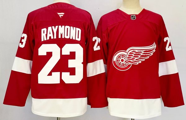 Men's #23 Lucas Raymond Detroit Red Wings Red City Edition Jersey