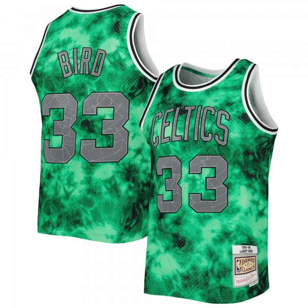 Men's Boston Celtics Larry Bird Mitchell & Ness Kelly Green 1985/86 Galaxy Swingman Jersey