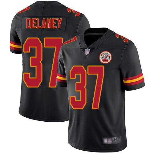 Men's Nike Kansas City Chiefs #37 Joe Delaney Black Stitched NFL Limited Rush Jersey