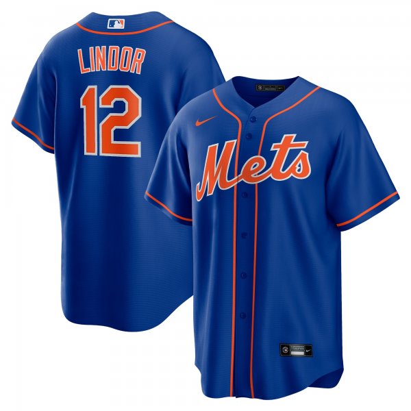 Men's New York Mets Francisco Lindor Nike Royal Alternate Replica Player Jersey