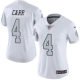 Nike Las Vegas Raiders #4 Derek Carr White Women's Stitched NFL Limited Rush Jersey