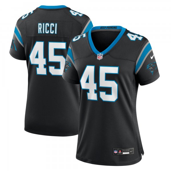 Women's Carolina Panthers Giovanni Ricci Nike Black Team Game Jersey