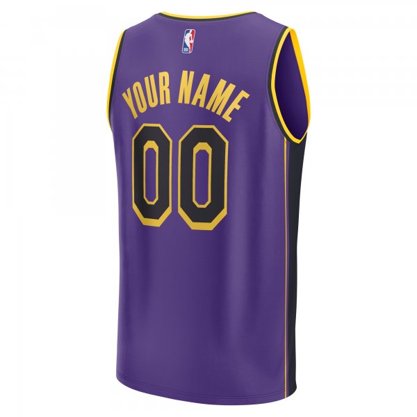 Youth Los Angeles Lakers  Fanatics Purple Fast Break Replica Custom Jersey - Statement Edition