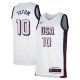 Unisex Men's USA Basketball #10 Jayson Tatum Nike White 2024 Swingman Player Jersey