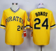 Mitchell And Ness Pittsburgh Pirates #24 Barry Bonds Yellow Throwback Stitched MLB Jersey