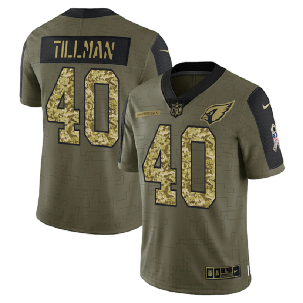 Arizona Cardinals Pat Tillman Olive 2021 Salute To Service Limited Men's NFL Jersey