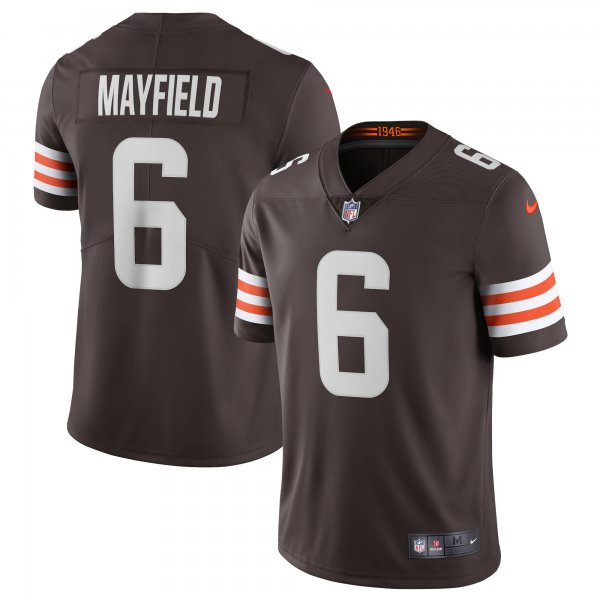 Men's Cleveland Browns Baker Mayfield Nike Brown Vapor Limited Player Jersey