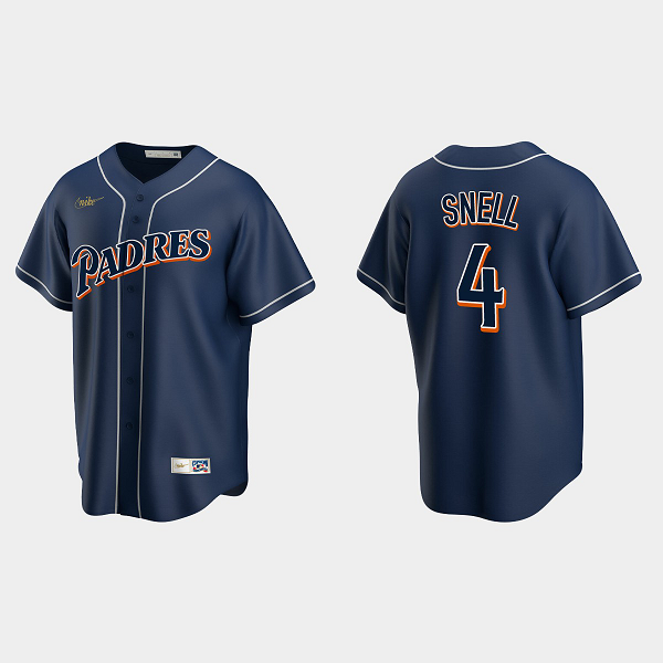 Men's San Diego Padres #4 Blake Snell Cooperstown Collection Navy MLB Jersey