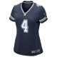 Women's Dallas Cowboys Dak Prescott Nike Navy Game Team Jersey