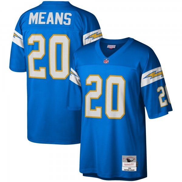 Men's Los Angeles Chargers Natrone Means Mitchell & Ness Powder Blue Legacy Replica Jersey