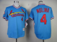 St. Louis Cardinals #4 Yadier Molina Blue 1982 Turn Back The Clock Stitched MLB Jersey